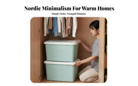 Large Capacity Wheeled Storage Tote adaptable Rolling Box with Lid Stackable Organizing Container debrisresistant for households, Hobbyists, Dorm Room, Bedroom, beneath the bed, Playroom