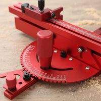 M6 Screw T-Track Flip Stop Aluminum Alloy T-Track Fence Adjustable Sliding Stop Fence Brass Handle for Woodworkers, Carpenters, Workshop