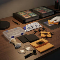 Lint-Non-Lint Cloths Trading Card Cleaning Kit Safe and Secure Card Flattening Kit