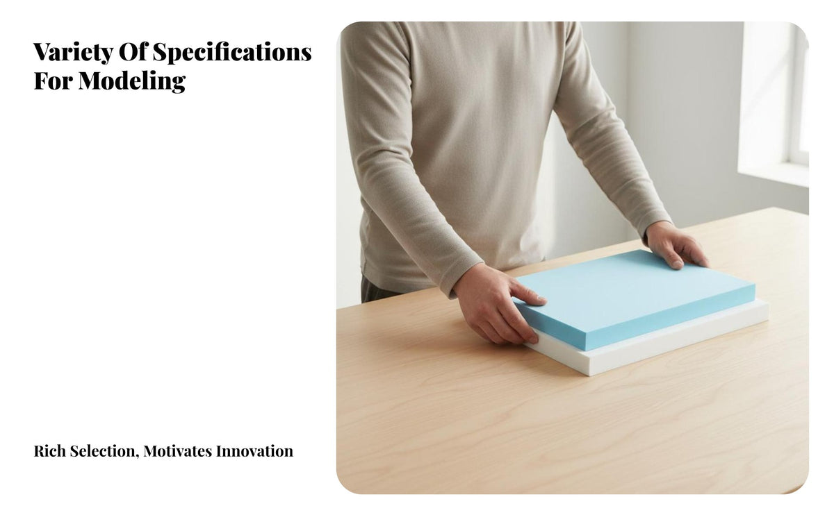 Firm-Density Foam Board Easy to Cut Architectural Model Material Smooth Surface Diorama Building Foam for Model Makers, Hobbyists, Dioramas, Sculpting
