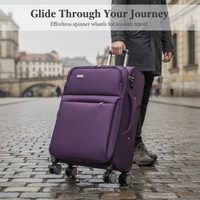 Multi-functional Oxford Cloth Luggage with Spinner Wheels and TSA Lock