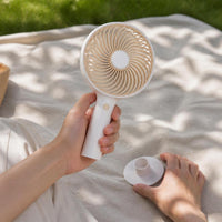 6-inch USB Rechargeable Handheld Mini Fan with Stand, Quiet Portable Desk Fan for Office, Home, and Outdoor Use