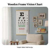 Long-Lasting PVC Material Snellen Eye Chart High-Clarity Print Visual Acuity Chart Washable for Optometrists, Kids, Medical Office, School