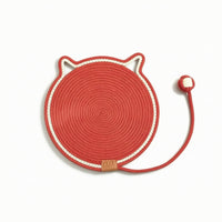 Circular Cat Scratch Mat Woven Cat Scratcher Mat Braided Scratching Board Long-Lasting for Kittens