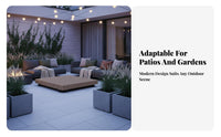 4 Pieces Weather Resistant 4-Piece Conversation Set sturdy Duty Frame Outdoor Furniture Removable pad protectors Patio Seating Thick pads for Hotel Managers, Business Owners, Terrace, Courtyard, waterfront, Backyard