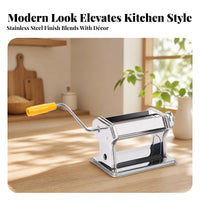 Metal Manual Pasta Maker Compact Hand Crank Pasta Maker for Home Cooks