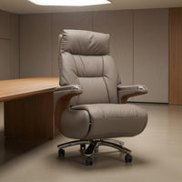 Executives Office Chair Padded Reclining Office Chair Caster Wheels