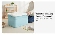 Clear Stackable Bin with Lid and Casters Large Capacity Home Organization Debris-resistantResistant Long-Lasting for Parents