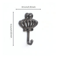 Ornate Wall Hook Heavy-Duty Iron Hook with Screws Sturdy Cast Iron Hooks for Closet