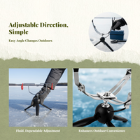 Foldable adjustable fishing rod holder
