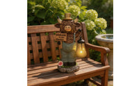 Highland Cow Lantern Decor Outdoor Display Welcome Light Statue Textured Base