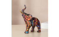 Elephant Figurine Graceful Pachyderm Statue Decorative Animal Statue for Entryway Console