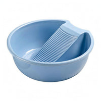 Wash Basin with Washboard Angled Insert Hand Scrubbing Tub Pouring Notch