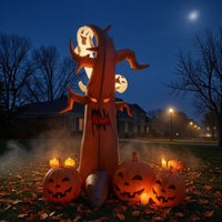Illuminated Inflatable Dead Tree with Ghosts Tall Dead Tree with Ghosts and Pumpkins Giant Lawn Decoration Scary for Homeowners
