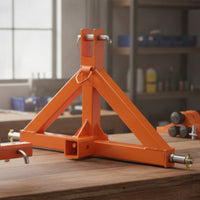 Heavy-Duty Tractor Tow Hitch Support Frame Sturdy Triangular 3-Point Hitch Adapter Long-Lasting Drawbar Adapter Standard for Jobsites