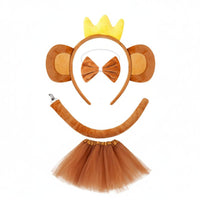 Monkey Hair Hoop Soft and Comfortable Headband Lightweight Primate Ears Headband for Kids, Halloween, Themed Events, School Plays