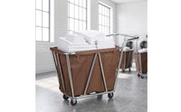 Rolling Laundry Cart Stainless Steel Laundry Cart with Wheels Commercial for Housekeepers