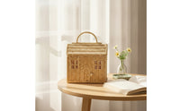 House-Shaped Basket Handwoven Wicker Storage Basket Hand-Woven Decorative for Gift Presentation, Shelf