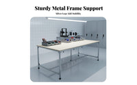 Rectangular collaborativenference Table Modern Design Trestle Base Meeting Table Minimalist aesthetic Office Furniture for Interior Designers, Boardroom, Dining Room