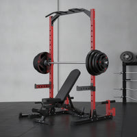 Strength Rack with Pull-up Bar Heavy-Duty Squat Rack with Weight Storage Storage Standing Gym Equipment for Weightlifters, Athletes