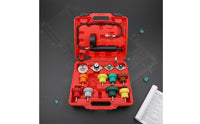 34 Pieces Multiple Adapters Cooling System Pressure Test Kit Wide Compatibility Cooling System Pressure Tester Portable Case Car Cooling Unit Leak Tester for Mechanics, Garage
