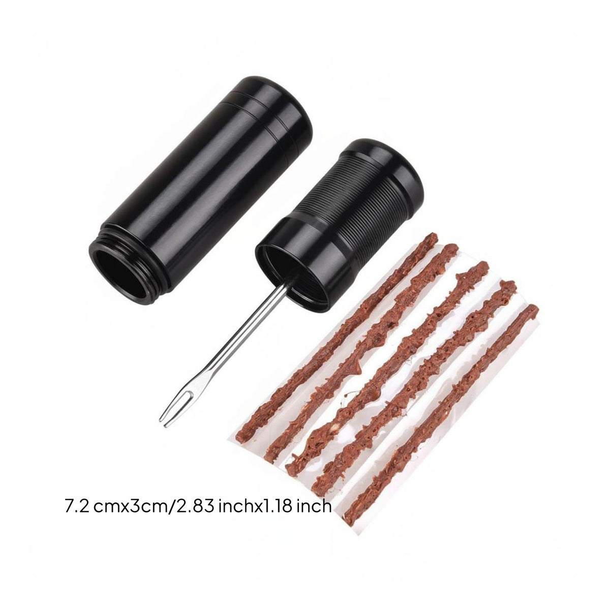 Quick Fix Portable Bike Tire Repair Tool Vulcanized Rubber Plugs Tubeless Tire Repair Kit Compact Design for Mountain Bikers, Road Cyclists