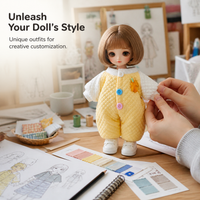 Ugly Doll Jumpsuit for 20cm Cotton Dolls, Cute Standing/Sitting Pose Outfit Set