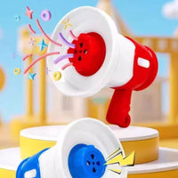 Music Playback Mini Megaphone Toy Voice Recording Handheld Mini Megaphone Sound Amplification Plastic Loudspeaker Toy Two-Tone for Children