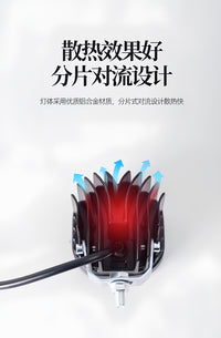 新款强光摩托车前照灯防水LED电动车四叶草改装越野射灯车用射灯
