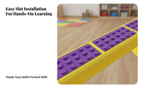 Develops Coordination Kids Balance Bridge Non-Slip Surface Kids' Modular Balance Path Indoor & Outdoor Play Sensory Stepping Stones Endless Configurations for Preschoolers, Toddlers, Kindergarten, Playroom