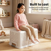 Kitchen Storage Basket with Handle, Ventilated Storage, Easy Carry Cabinet Organizer, PP Storage Container, Box