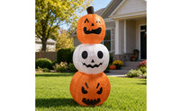Inflate Inflatable Pumpkin Stack Outdoor Jack-O'-Lantern Yard Decoration Giant Stacked Pumpkin Decoration Weather-Resistant for Porch