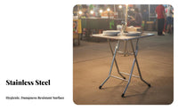 Stainless Steel Folding Table Space Saving Square Folding Table Easy to Clean Portable Work Bench for Chefs, Professionals, Outdoor, Catering, Kitchen