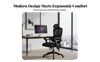 Reclining Function Highspine Ergonomic Chair Lumbar Support Highspine Ergonomic Mesh Chair 360-Degree rotate Computer Seat Adjustable limbrests for Remote Workers, video game enthusiasts, Students, Gaming Setup, Study Room