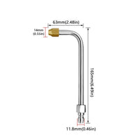 Stainless Steel & Brass Construction Bent Extension Rod Nozzle Long-Lasting Angled Pressure Washer Wand for Car Washing