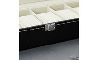 PU Leather Watch Box Soft Soft Lining Watch Storage Box Metal Clasp for Men