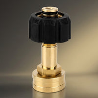 Pressure Washers Power Washer Hose Connector for Water Hose, Heavy Duty Brass Adapter with M22-14 Thread, Easy Grip Fittings, 3/4 Inch Connection