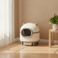 Large Capacity Smart Litter Box with App Control Safe Pet Supply for Living Room