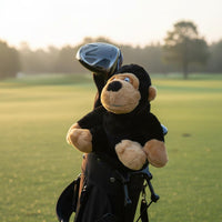 Soft Chimpanzee Headcover Scuff Protection Cartoon Creature Sporting Headcover Creature Sporting Club Cover Non-Shedding
