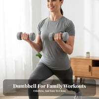2 Pieces Compact Design Lightweight Dumbbell Long-Lasting Dumbbell Set Non-Slip Grip Neoprene Coated Hand Weights Ergonomic Handle for Women, Beginners, Kids, Home Workout, Aerobics