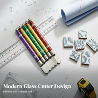 Pen Type Glass Cutter Hard Alloy Head Metal Handle Glass Scoring Tool Hardened Alloy Tip Tile Cutter Long-Lasting Cutting
