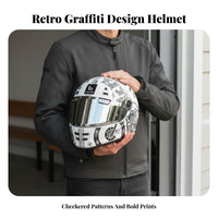 Retro Full Face Helmet All Season Vintage Design Impact Protection Impact-Absorbing Headwear