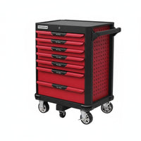 Multi-Functional Mobile Tool Cabinet with Drawers Long-Lasting Construction Rolling Tool Cabinet Integrated Lock Heavy Duty Workshop Trolley Lockable for DIY Enthusiasts, Professionals, Auto Repair Shop, Warehouse, Utility Room, Basement