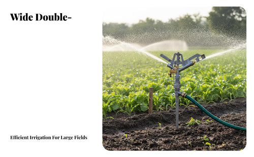 1 Inch Impact Sprinkler Large Area Coverage Zinc Alloy Rocker Arm Sprinkler Long Range Spray for Farmers, Agriculture, Farm, Garden