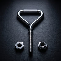 Knurled Dumbbell Handle with Star Collars Adjustable Threaded Dumbbell Handle Secure Weight Training Equipment Heavy-Duty for Weightlifters