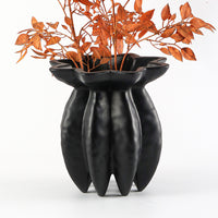 Wabi-sabi Abstract Art Buddha Hand Vase for Hotels and Model Rooms, Designer Style, Large Mouth