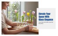 Test Tube Vase, Glass Flower Vase, Foldable Row Design, Creative Hydroponic Holder, Modern Home Decor