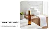 Honey-Toned Glass Spray Bottle Controlled Dispensing Honey-Toned Glass Pump Bottle Portable Cosmetic Dispenser Leak-Resistant