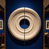 Concentric Rings PU Ceiling Plate Beaded Border Split Ceiling Plate Two-Piece
