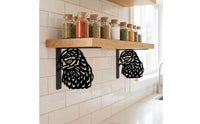 Wall Shelf Brackets Farmhouse Wall-Attached Shelf Brackets Sturdy for Entryway